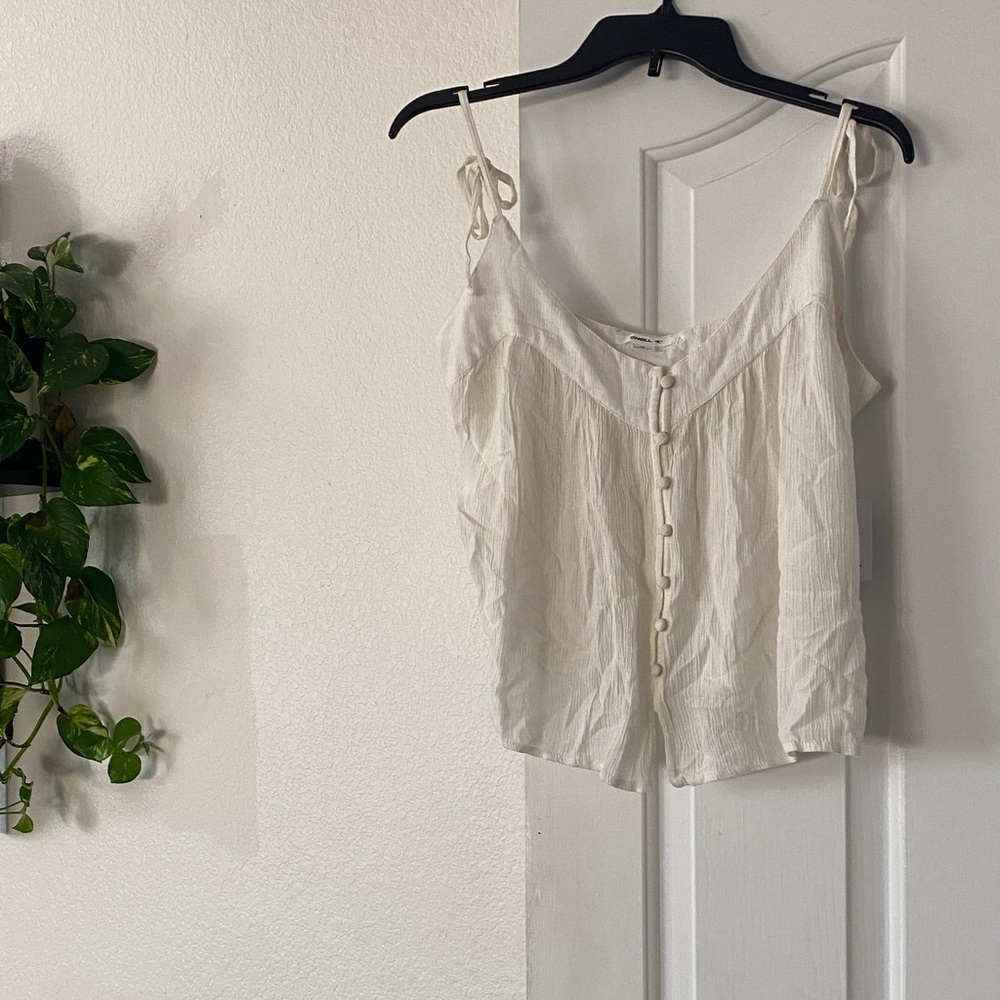 O'Neill Cream Button-Down Camisole